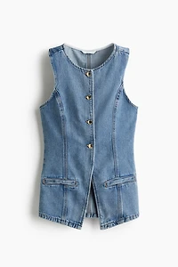 Gilet habillé en denim sans manches