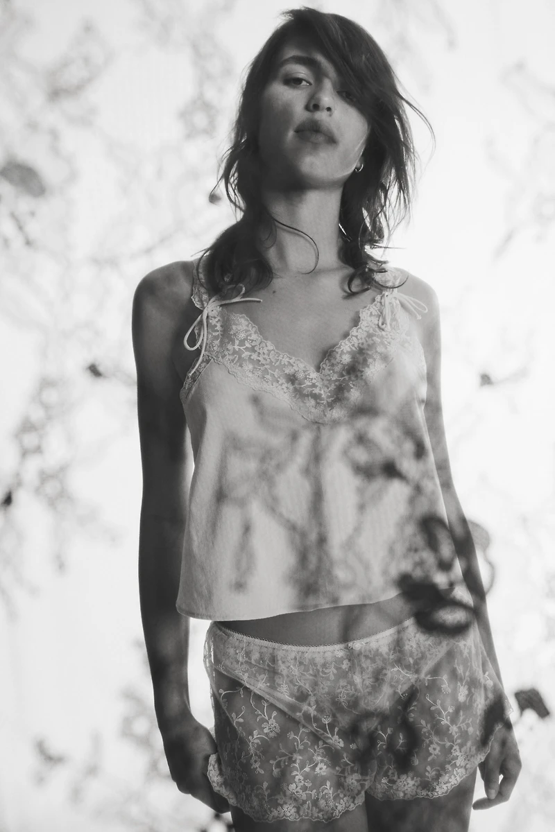 Embroidered-Strap Top