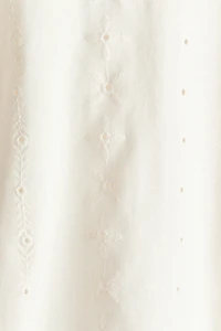 Flutter-Sleeve Top with Eyelet Embroidery