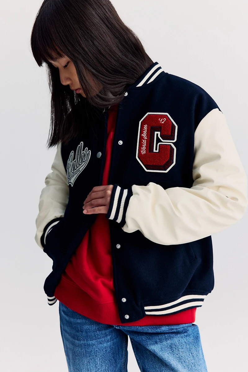 Veste de baseball avec appliqués