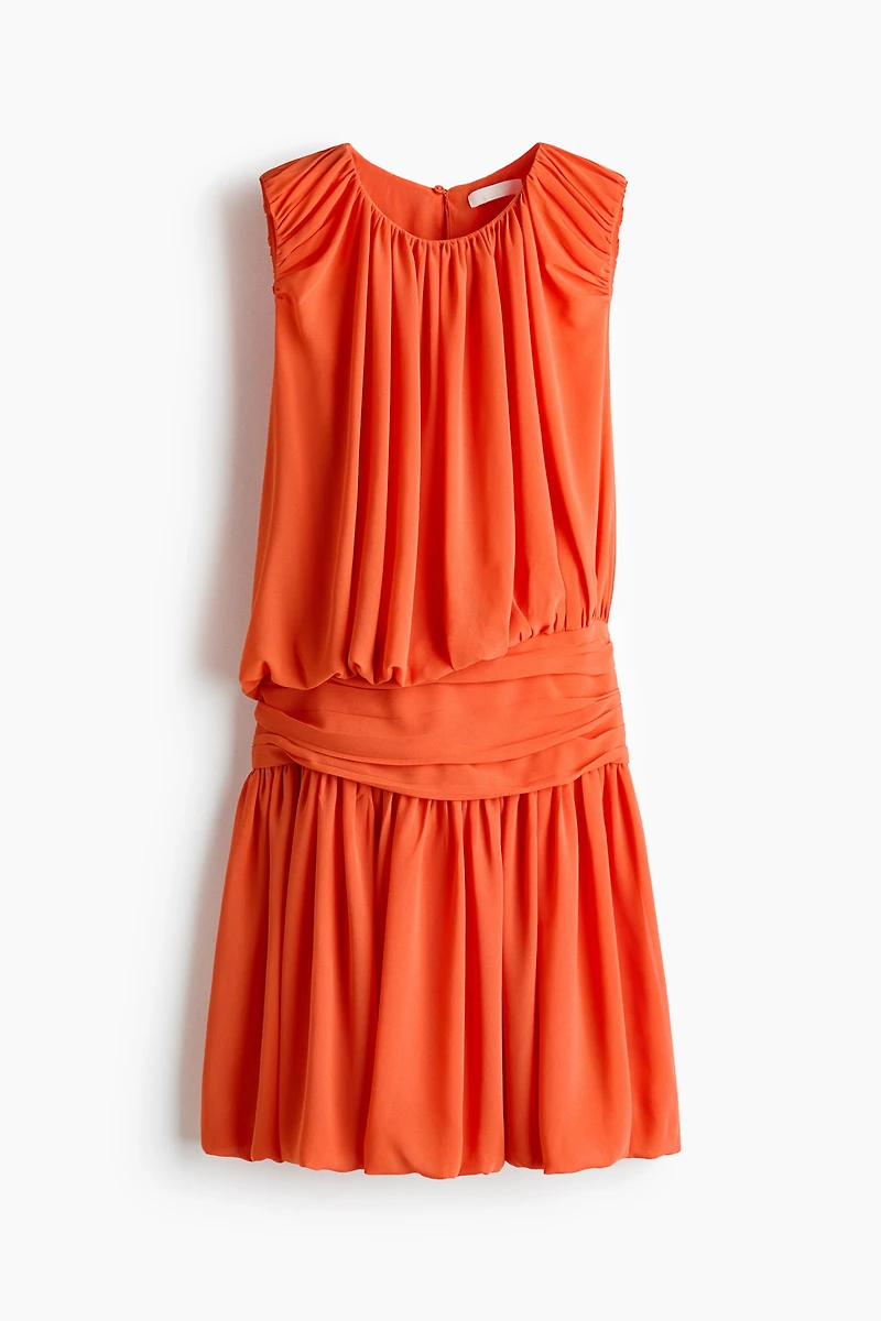 Robe drapée avec bas à effet ballon