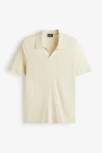 Slim Fit Glittery Polo Shirt