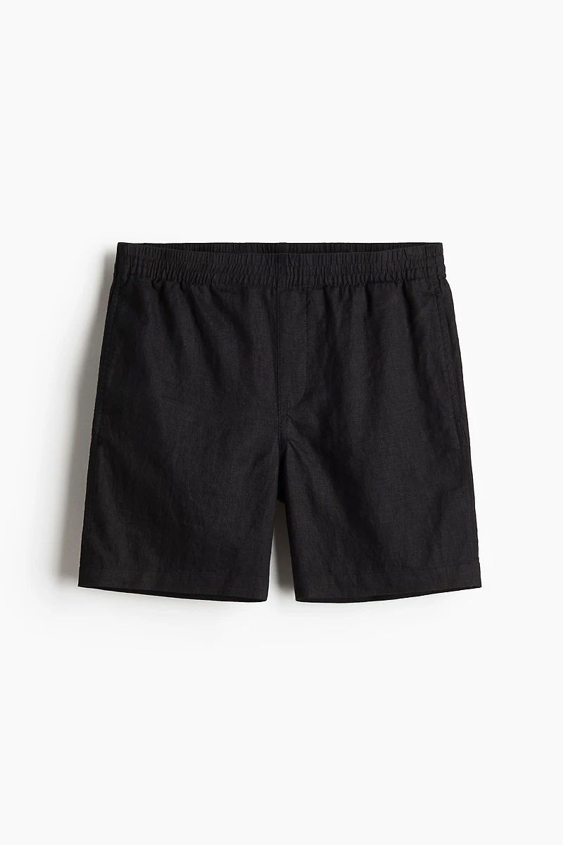 Regular Fit Linen Shorts