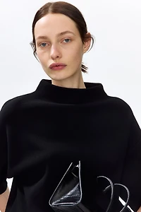 Haut en tricot avec col cheminée