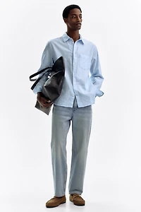 Regular-Fit Linen-Blend Shirt