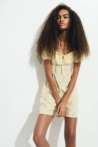 Puff-Sleeved Dress