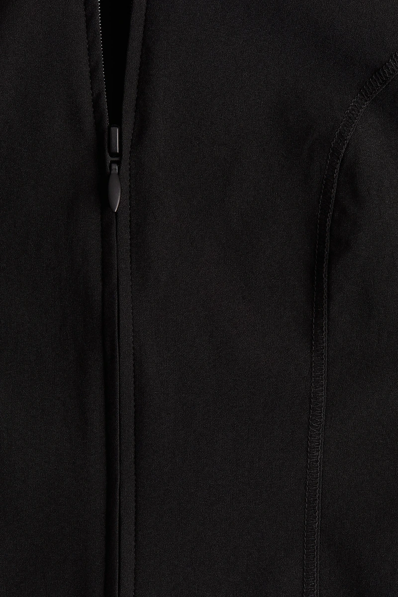 Collared zip-through top