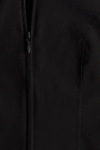 Collared zip-through top