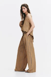Wide Wrap-Detail Pants