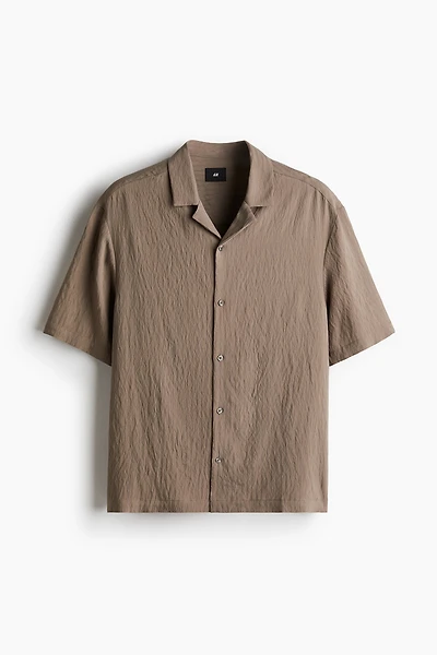 Loose-Fit Crinkled Resort Shirt
