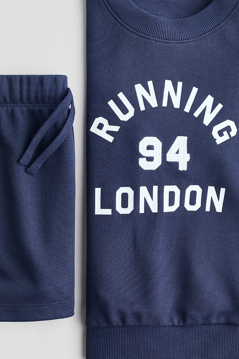 Ensemble 2 pièces en molleton imprimé