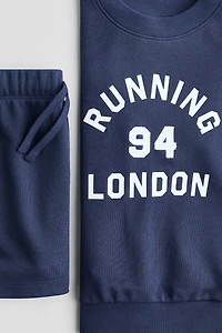 Ensemble 2 pièces en molleton imprimé