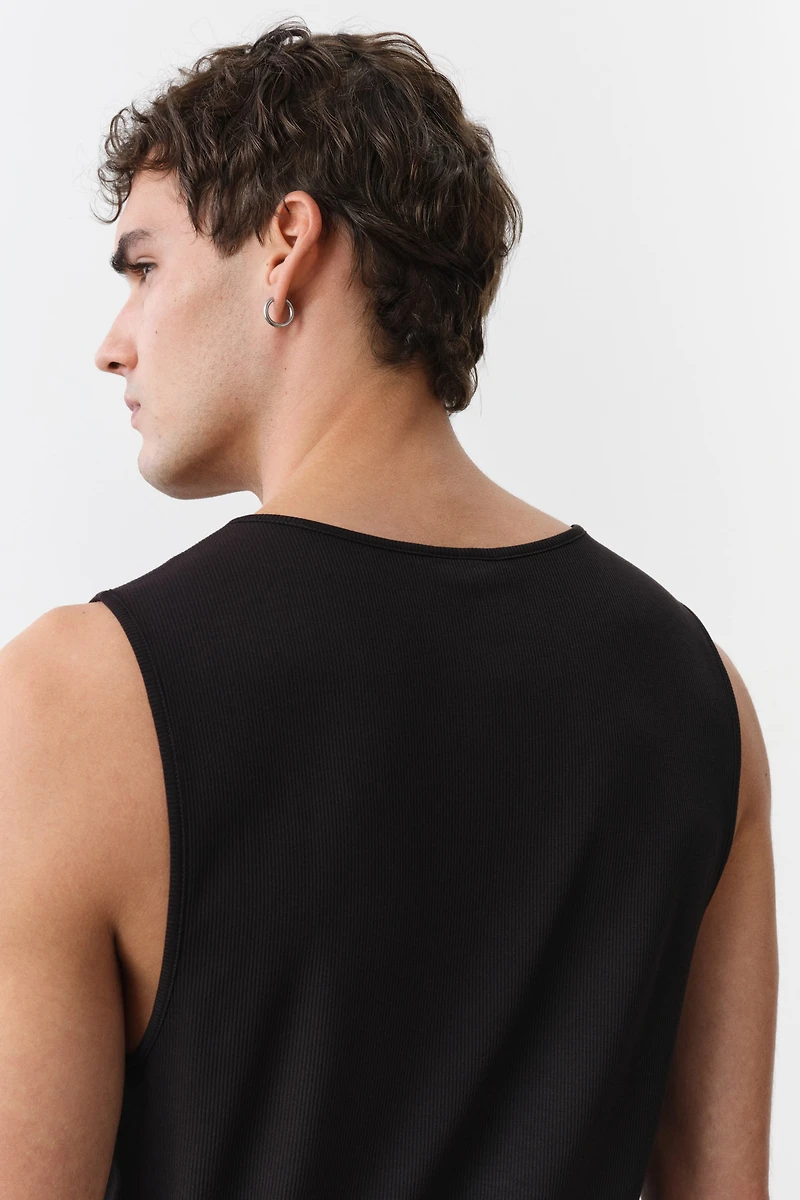 Slim-Fit Ribbed Tank Top