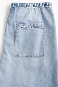 Denim Drawstring Pants