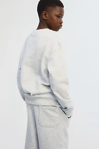 Wide-Leg Brushed-Inside Joggers