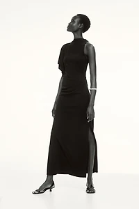 Robe asymétrique en jersey point de Rome