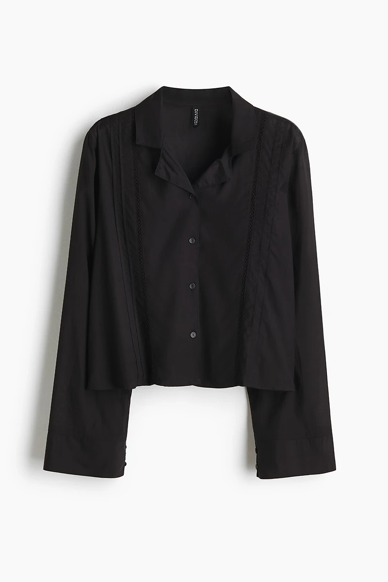 Pintucked Pajama Shirt