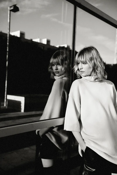 Chandail col roulé en laine