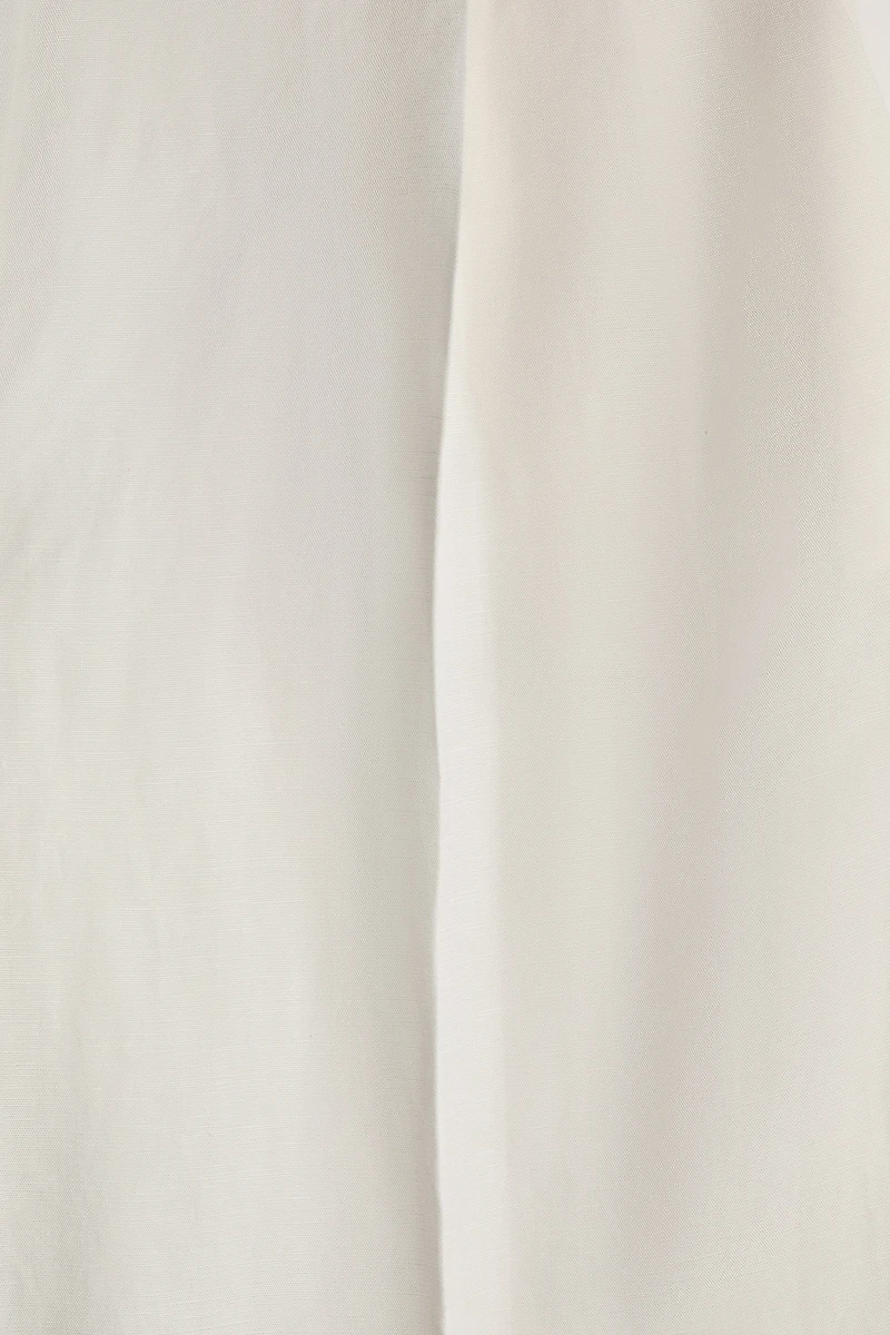 Wide-Leg Linen-Blend Culottes