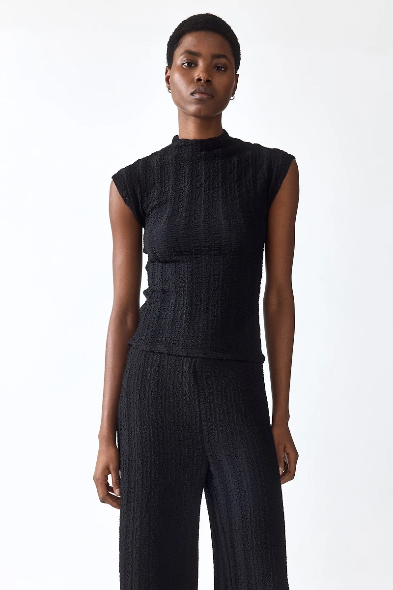 Textured Jersey Pants