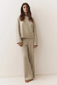 Pantalon en tricot torsadé