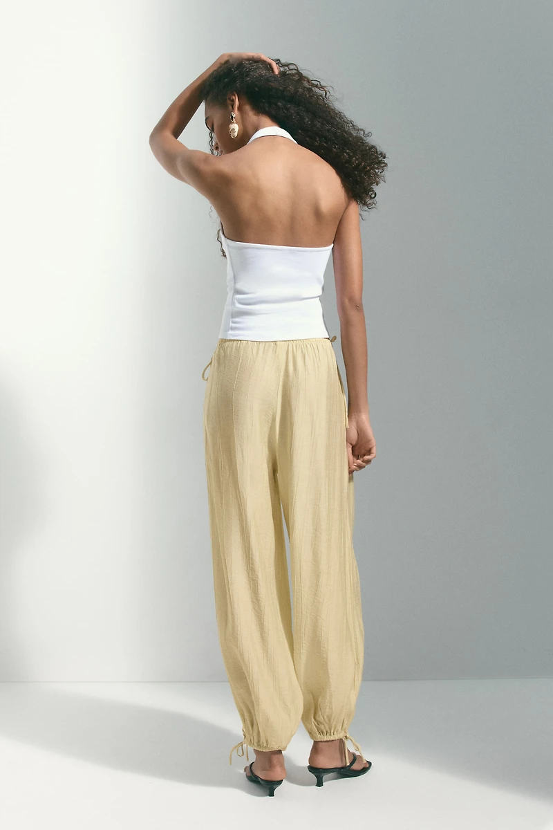 Pantalon à cordon jambes ballon