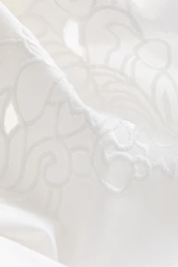 Embroidered-Detail Tablecloth