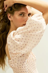Smocked-Waist Dress