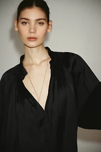 Oversized V-Neck Blouse