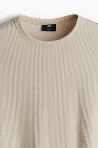 Slim-Fit Ribbed T-Shirt