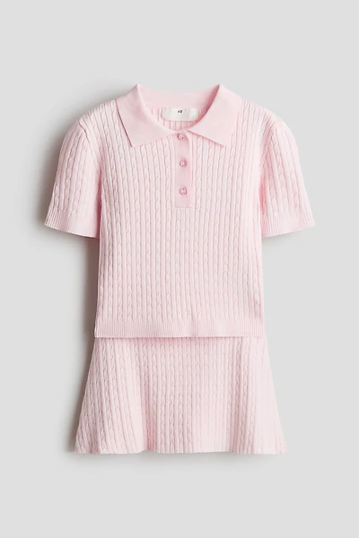2-Piece Cable-Knit Set