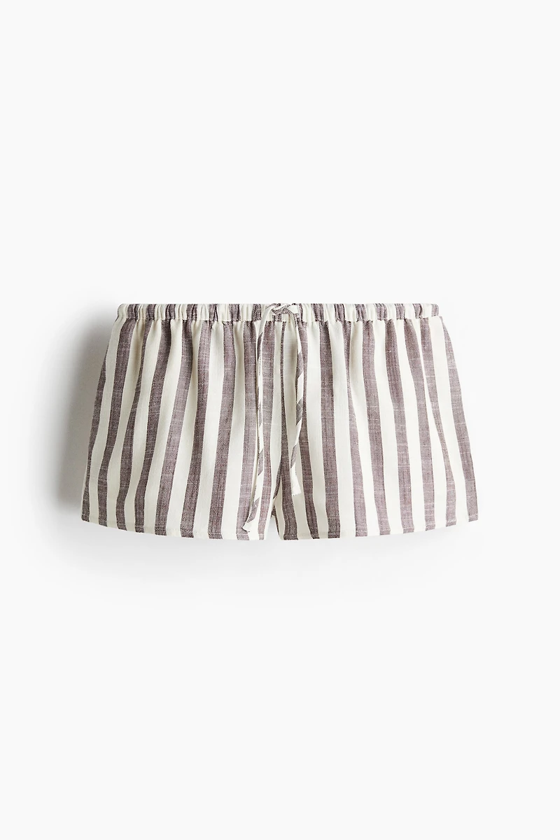 Linen-Blend Drawstring Shorts