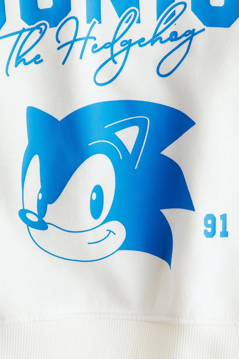 Sweatshirt with Printed Motif