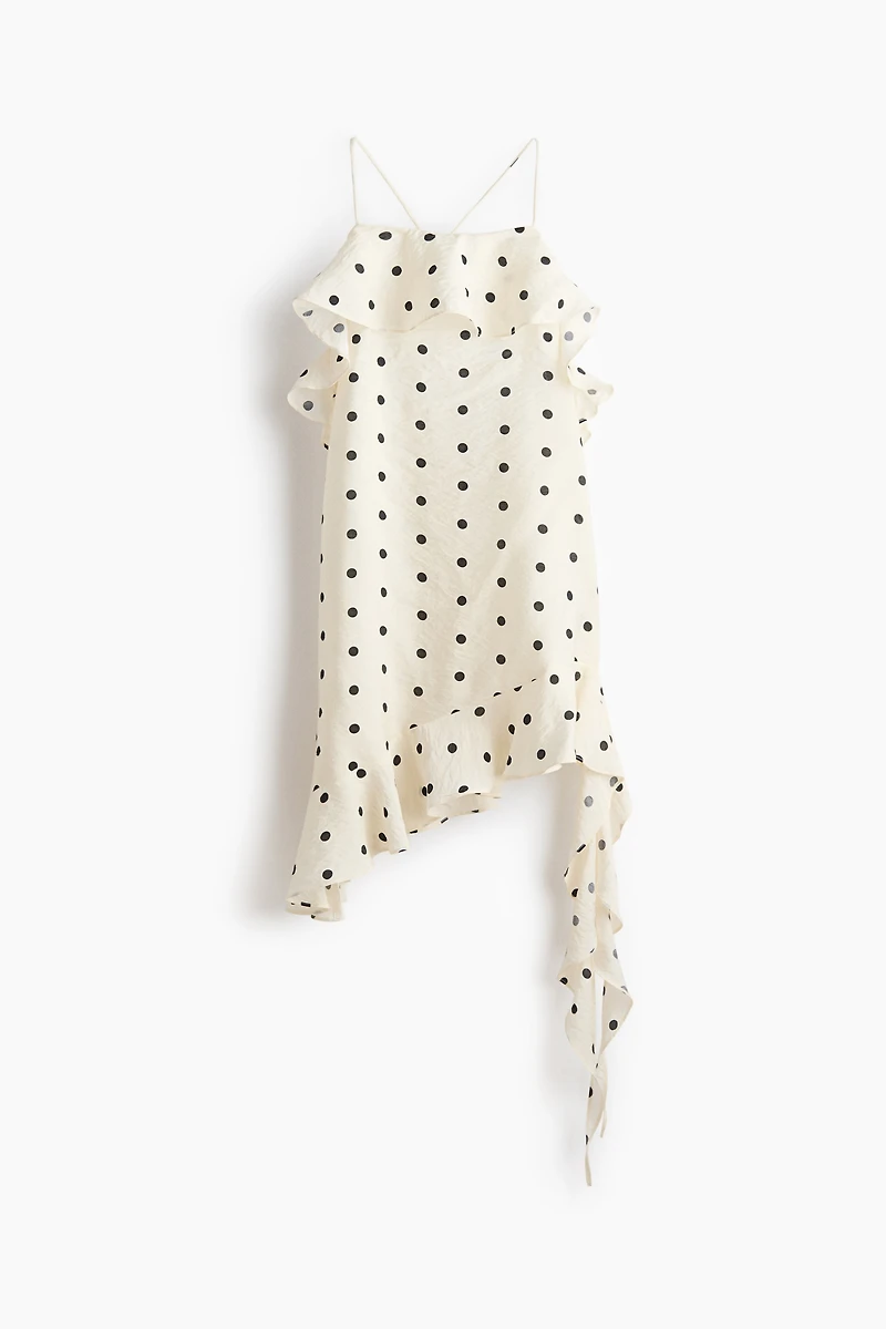 Robe dos nu à volants