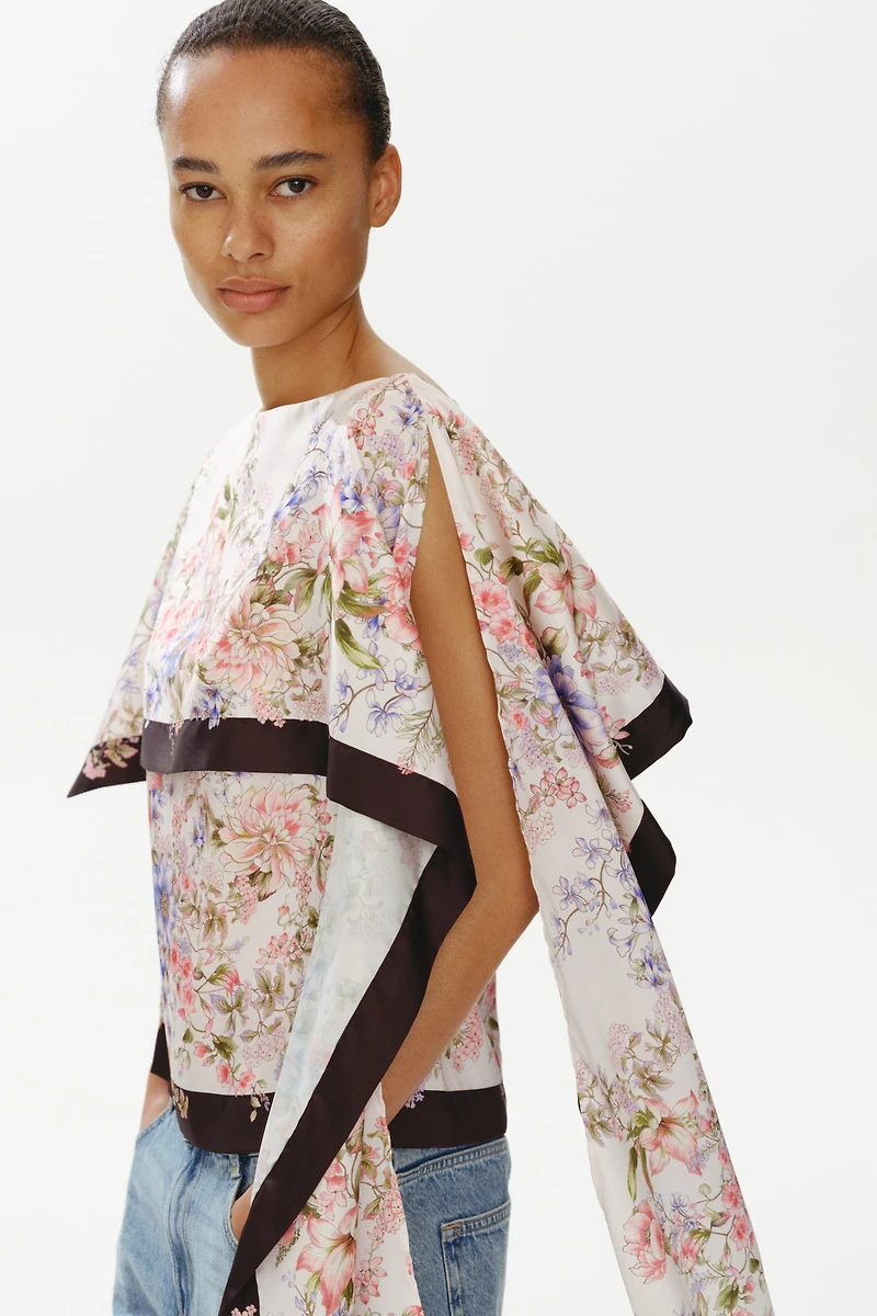 Draped-Panel Top