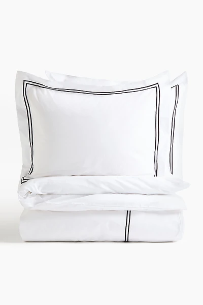 Cotton Percale King/Queen Duvet Cover Set