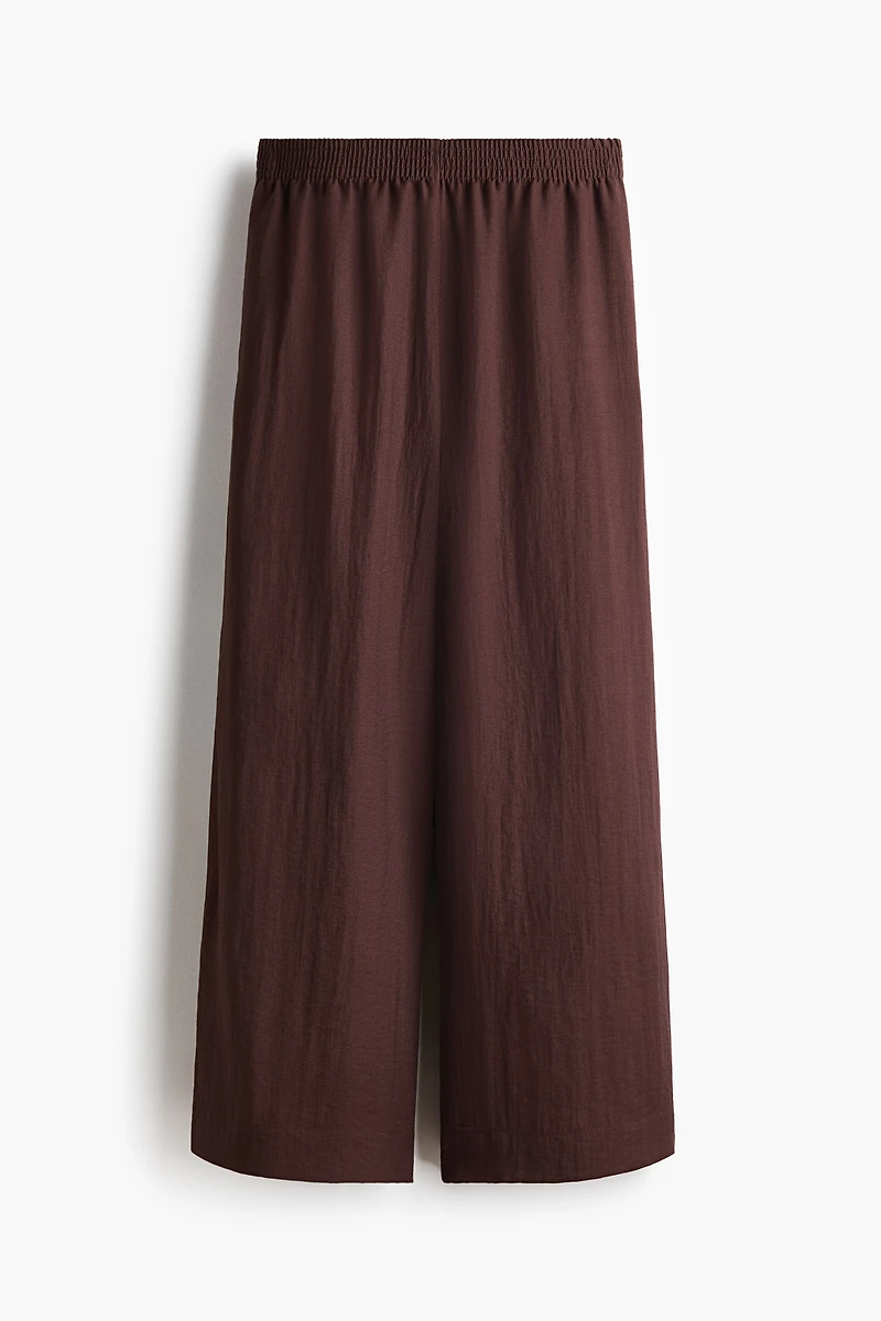 Linen-Blend Ankle-Length Pants