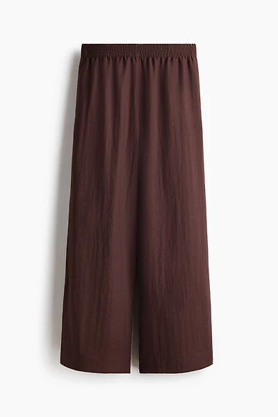 Linen-Blend Ankle-Length Pants