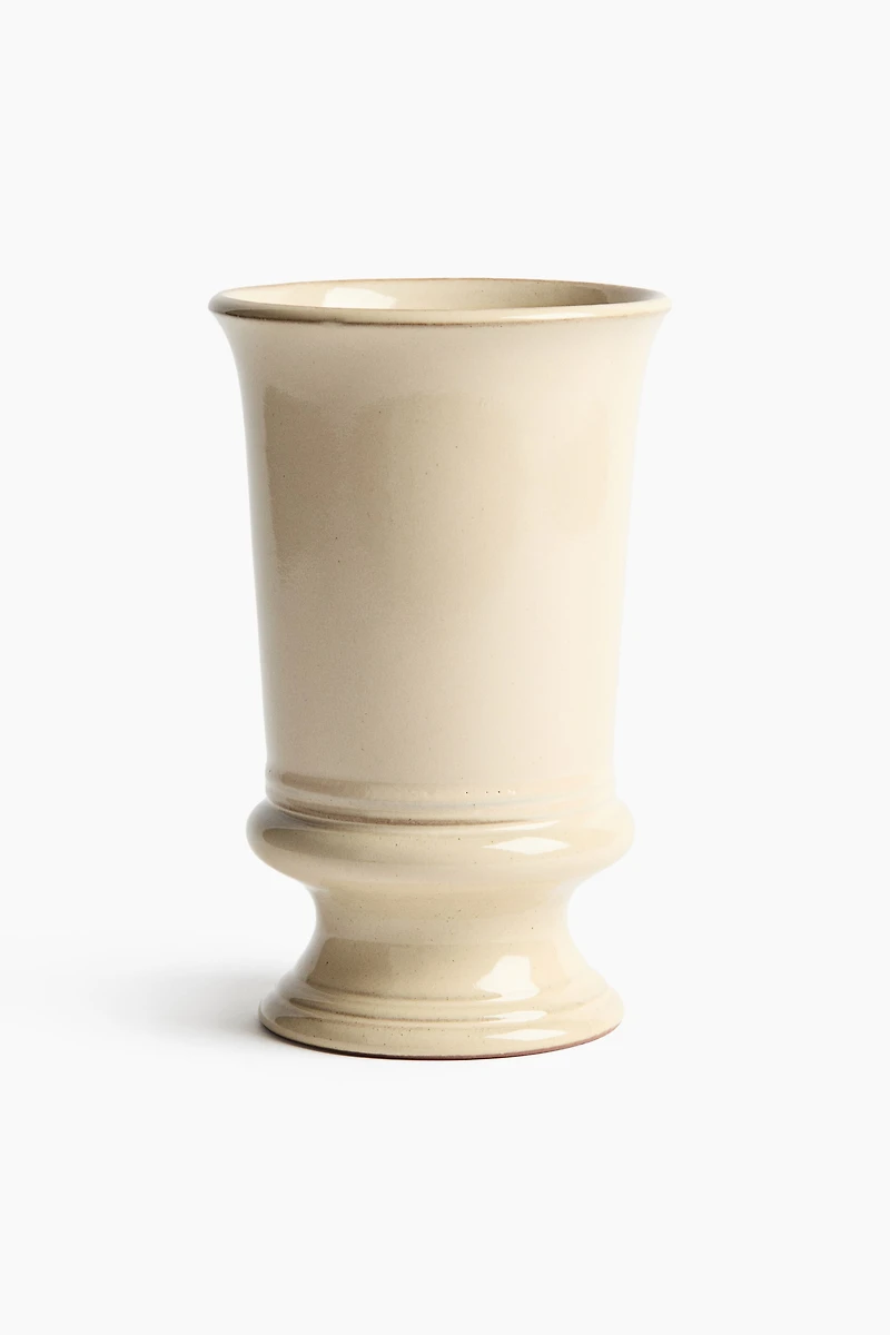 Reactive-Glaze Terracotta Vase
