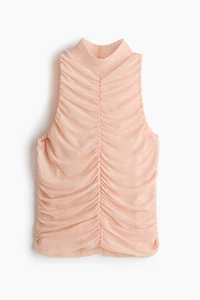Ruched Mesh Top