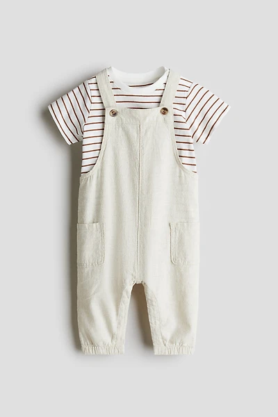 2-Piece T-Shirt and Overalls Set