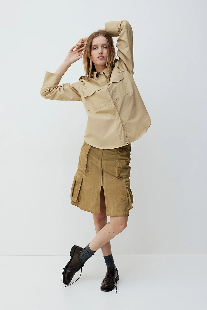Chemise cargo en sergé