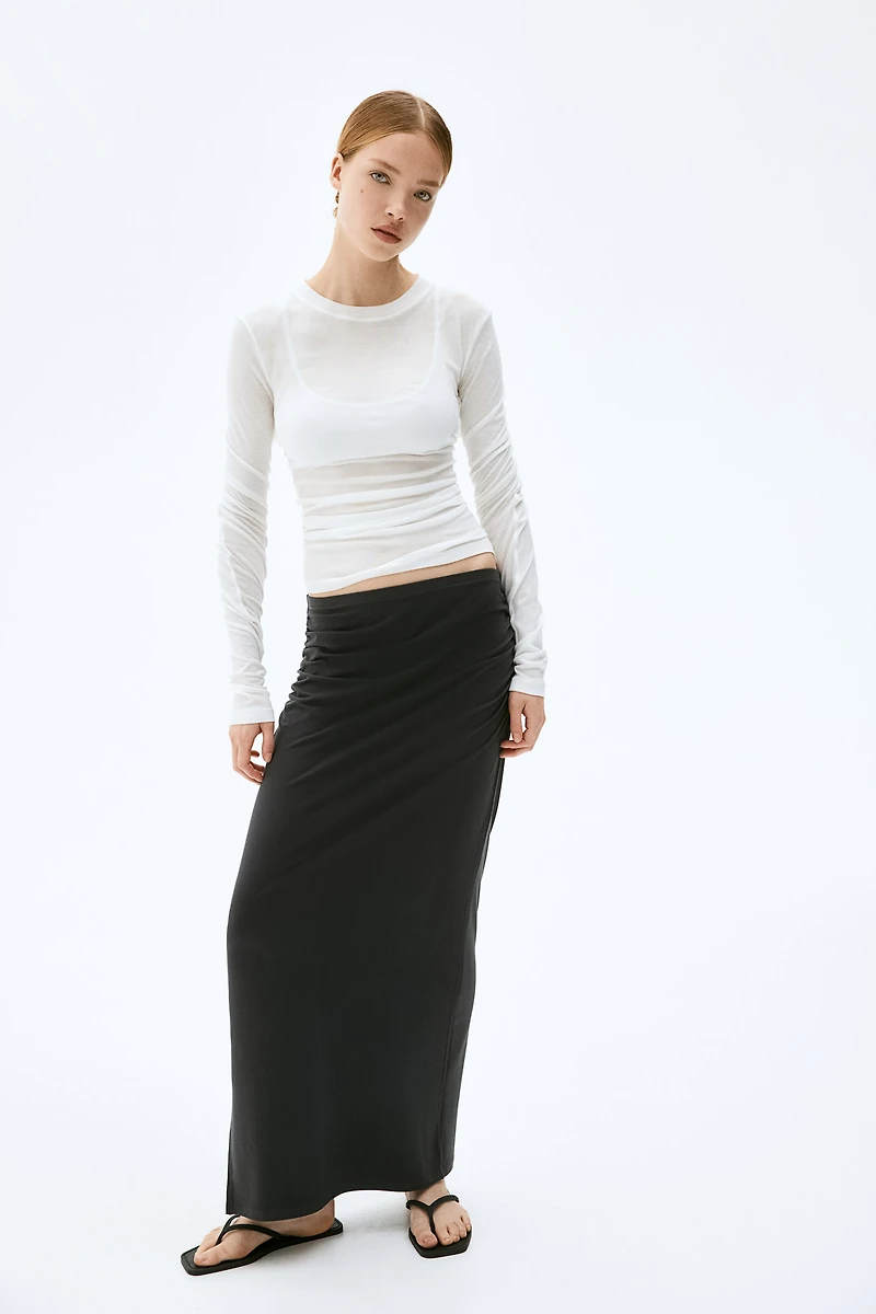 Gathered Maxi Skirt