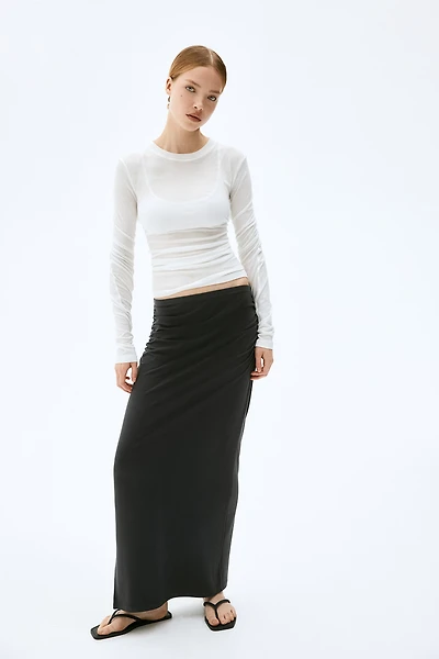 Gathered Maxi Skirt