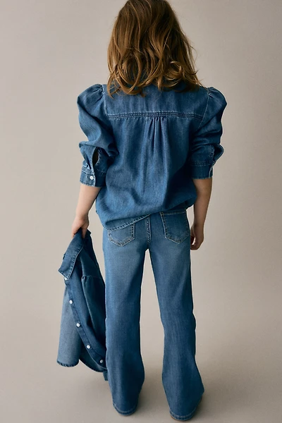 Jean Très Extensible Jambes semi-évasées