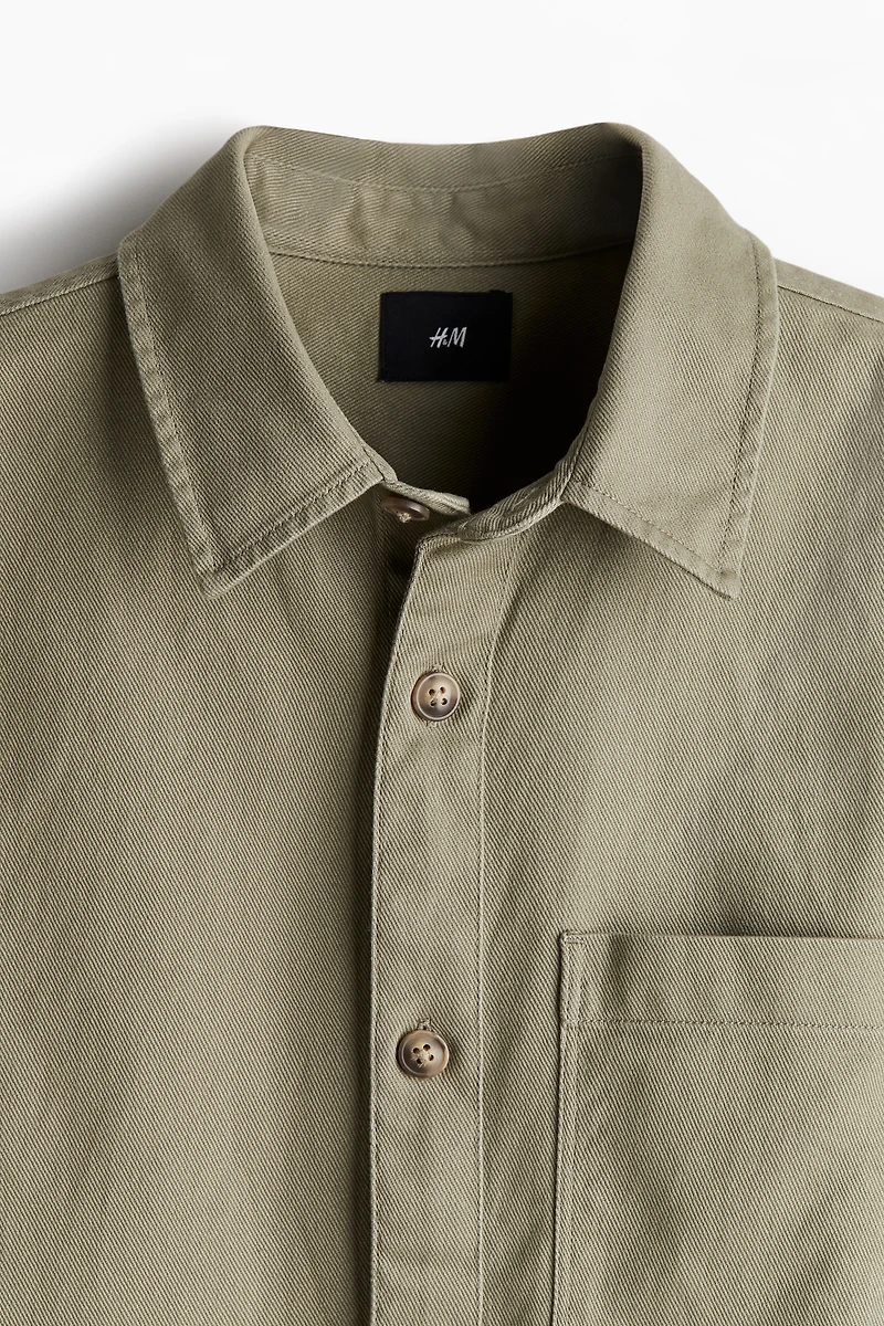 Regular-Fit Cotton Twill Overshirt