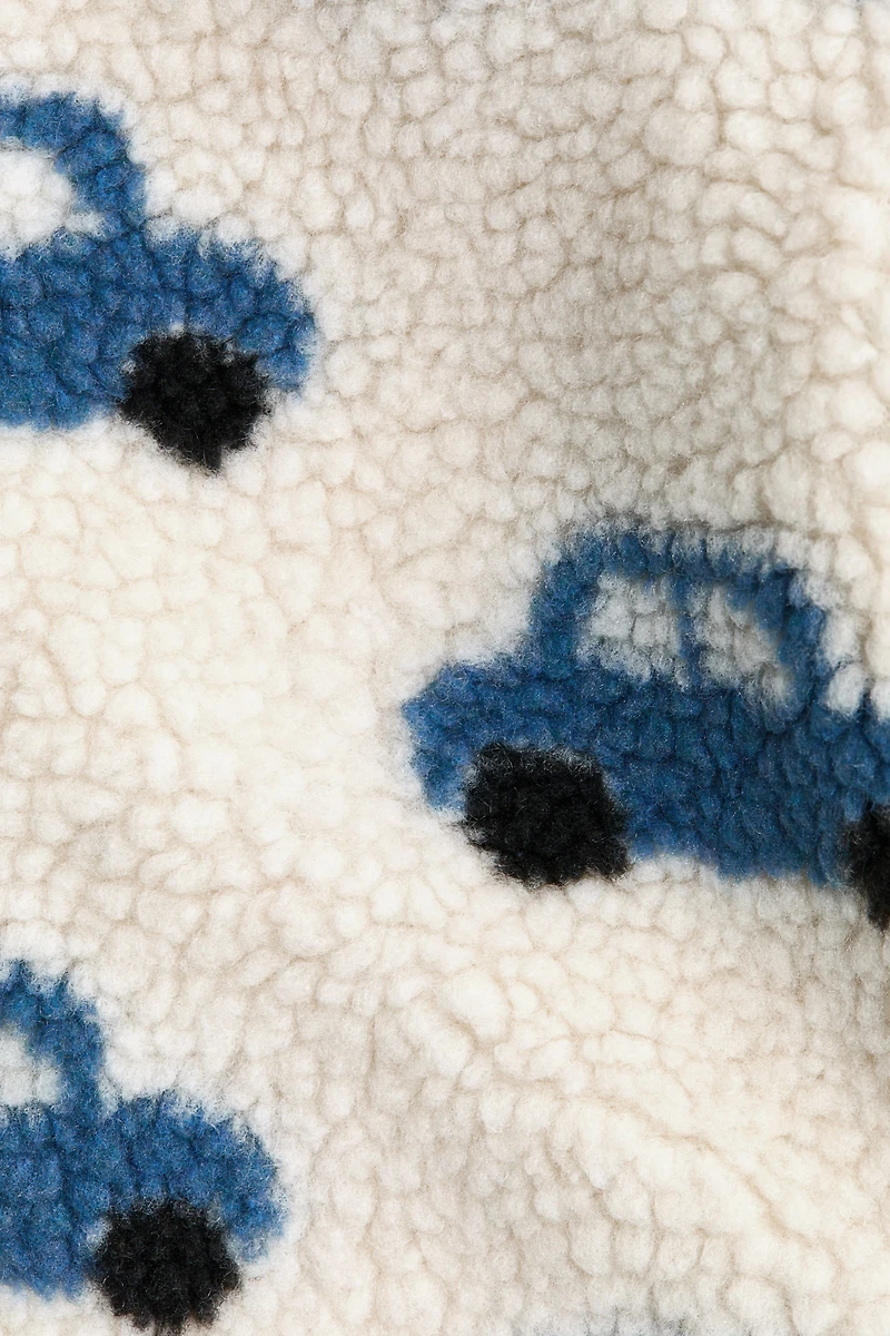 Printed Teddy Fleece Jacket