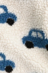 Printed Teddy Fleece Jacket