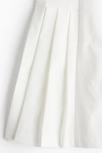 Pleat-Detail Twill Dress