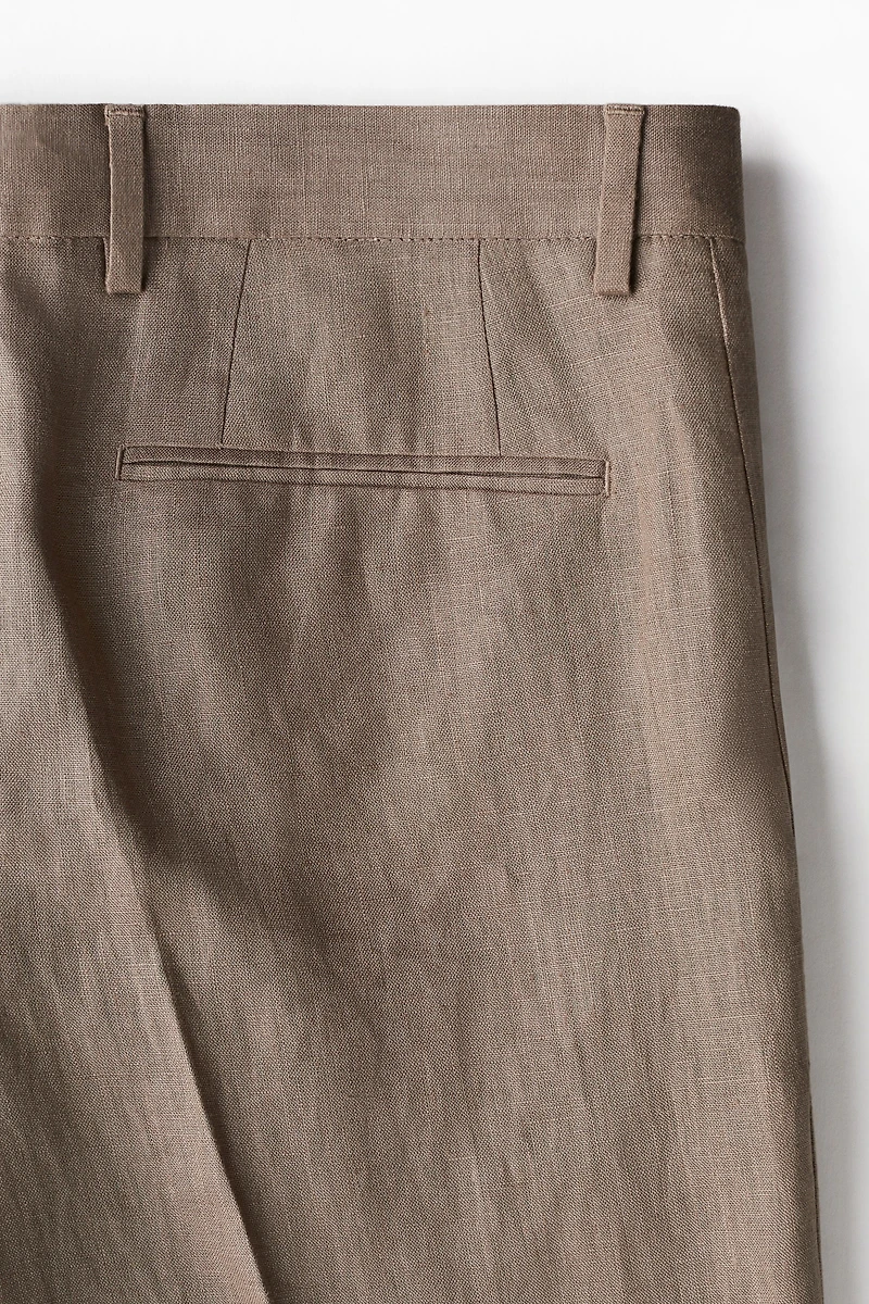 Slim-Fit Linen Suit Pants